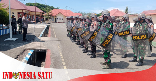 Kodim 1427/Pasangkayu dan Polres Pasangkayu Gelar Latihan Dalmas untuk Pilkada Serentak 2024